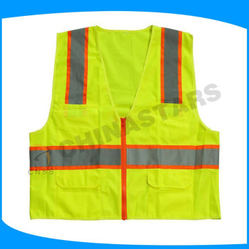 good retro reflective coefficient reflective vest with pocket